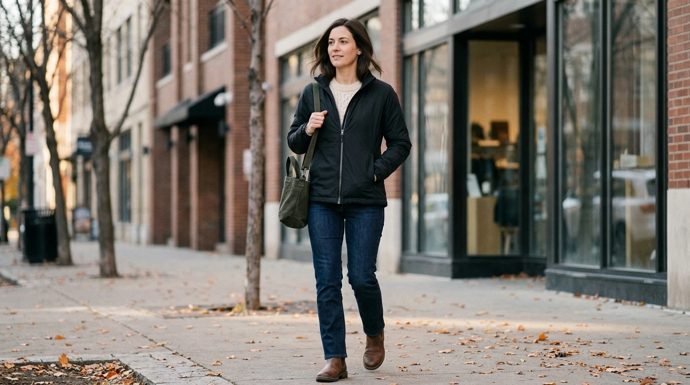 Calvin Klein Jeans Black Zip-Up Jacket: Fall-Winter Guide